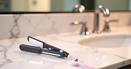 Image of Professional Hair Flat Iron - Quick Heating, Long-Lasting Smoothness, Suitable for All Hair Types (Black)