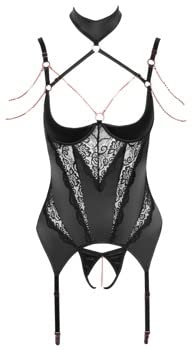 Chemise et string à bretelles ajustables fini les complexes