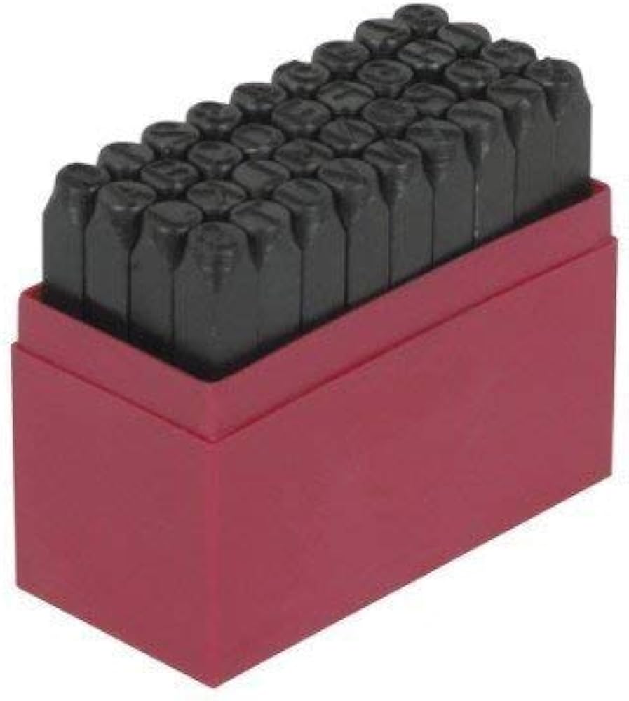 Amazon.co.jp: 36ピース1 / 4インチスチール文字と番号スタンプセット