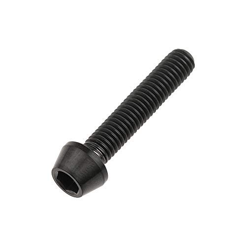 Image of Titanium Ti Bolt M5x9 16 18 20 25 30 35 40 45 50 55 60mm Tapered Head Screws Pack of 4 (M5x25mm, Black)