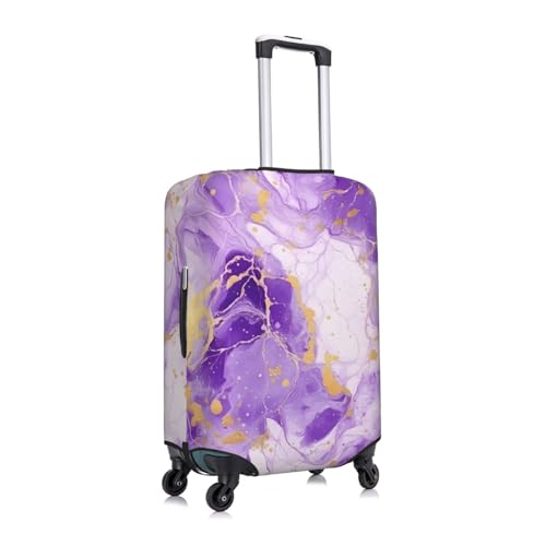 Marbles Purple Luggage Covers For Suitcase, Suitcase Cover Protector Anti-Scratch Travel Suitcase Cover Fit 18-32 Inch Luggage3
