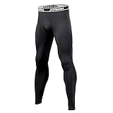 JEPOZRA Leggings Hombre Pantalones Deportivos Hombre Sundried Medias Entrenamiento,Pantalón de Compresión Secado Rápido Pantalones Deporte Mallas Largas para Running Fitness Yoga (XL, Negro)