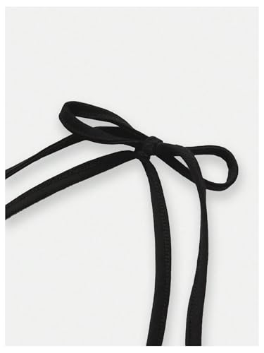 Girl's Halter Crop Tops Colorblock Bowknot Fake Two Piece Cute Summer T Shirt Y2k Tops Trendy4