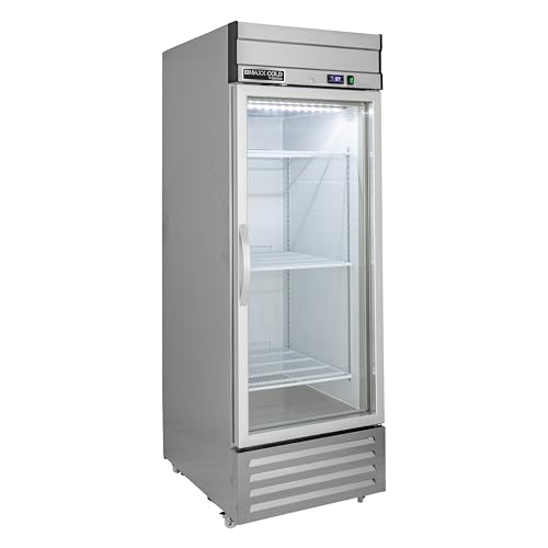 MAXX Cold V-Series 1 Glass Door Reach-In Refrigerator, Bottom Mount, 27