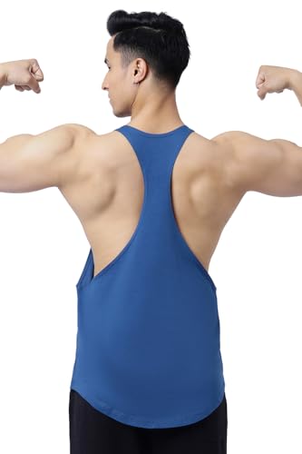 Image of FUAARK Men's Super Combed Cotton Tank Tops Gym Bodybuilding Vest Fitness Workout Sleeveless Stringers