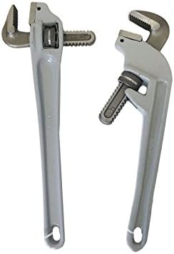 14" Offset Adjustable Aluminum Pipe Wrench Set (90 Degree and 45 Degree)
