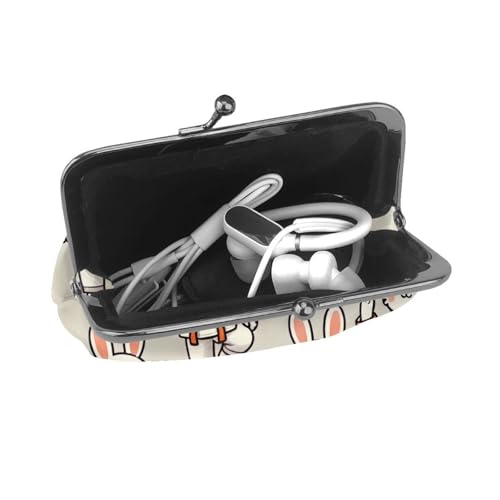 Pu Leather Buckle Coin Purse Judo-Rabbits-Easter Girls Kiss-Lock Change Purse Wallets4