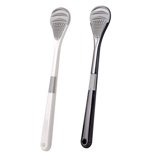 SHERCHPRY 2Pcs Portable Tongue Cleaners Tongue Scrapers for Oral Care Household Tongue Cleaning Extra Wide Scraping Brush Head for Fresh Breath