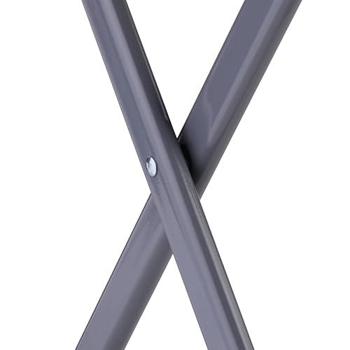 Table pliante de balcon avec 2 chaises grises aspect bois pour petits espaces extérieurs - 8