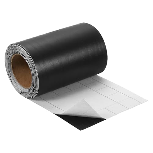 uxcell Wood Grain Tape, 4" x33 Ft Self Adhesive Wood Grain Repair Patch for Baseboards, Doors, Floor Repair, Furniture Home Decor Black Wood