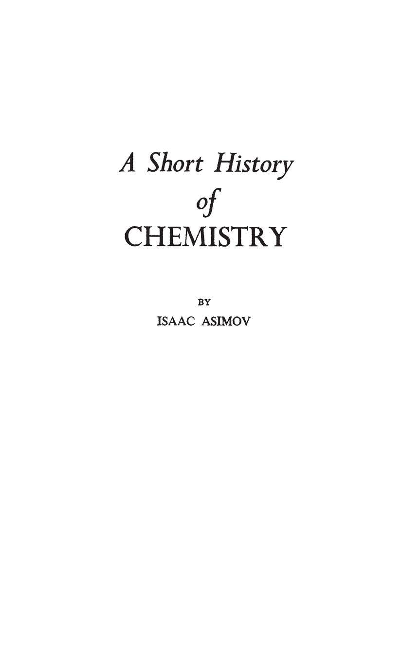A Short History of Chemistry (Science Study Series)