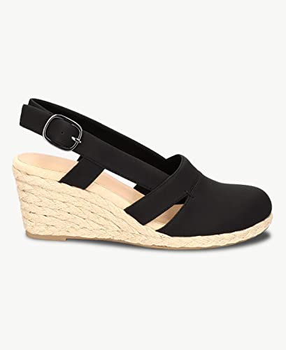 Juliet Holy Womens Wedges Sandals Platform Espadrilles Slingback Closed-toe Clogs Sandals4