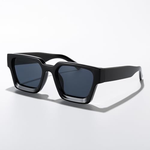 Fashion Square Sunglasses for Men Women Trendy Candy Color Frames Stylish Unisex Shades for Beach Driving Outdoor Activities