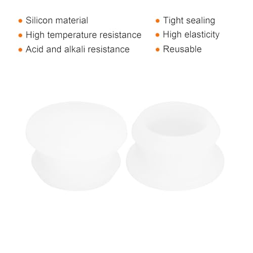 Image of MECCANIXITY Silicone Snap in Locking Hole Plugs Rubber Panel Seal Cover Flush Type Panel Round for Kitchen Rubber Bulkheads Waterproof Sealing Plugs 20mm /0.79 Inch Dia Transparent,Pack of 10