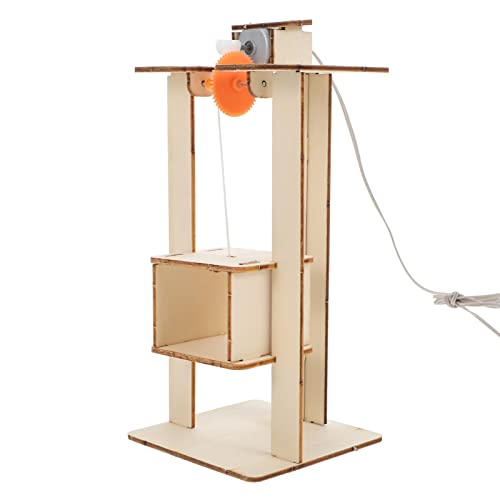 PRETYZOOM エレベーターモデルおもちゃ DIYエレベーターおもちゃ 物理機器クレーンリフト エレベーターモデル 教育用リフトおもちゃ （バッテリーなし）