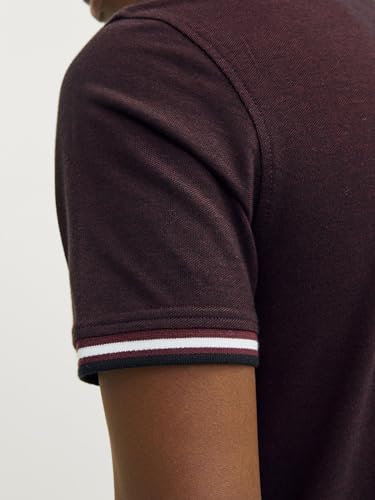 Jack & Jones Herren Slim Fit Polo Shirt JJEPAULOS Uni Sommer Hemd Kragen Kurz Arm Basic Pique Cotton, Port Royale, XS 6