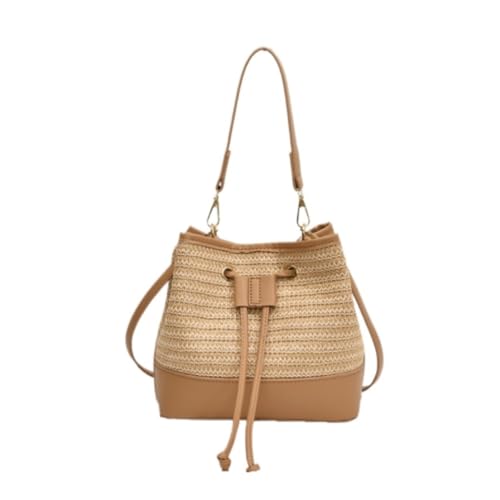 JHMYOB Bolso Paja Bolso Pequeño Seaside 2024, Nuevo Bolso Cruzado De Nicho, Bolso Tejido De Mano For Mujer, Bolso Tipo Bombonera De Paja Bolso Paja Mujer(K)
