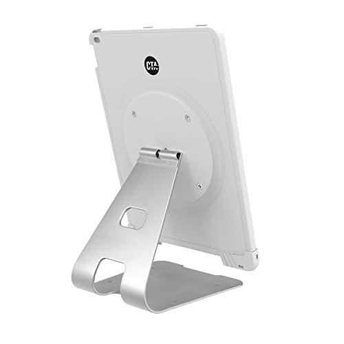 CTA Anti-Theft Case & Stand – Solid Security Locking Case with 180° Angle Adjustability – Compatible with iPad 5th-9th Gen, Air 1-3 & Pro 9.7 and 10.5” - White - (PAD-ASCS10W)