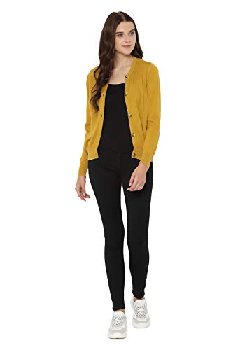 Image of Allen Solly Women's Blouson Synthetic V Neck Pullover