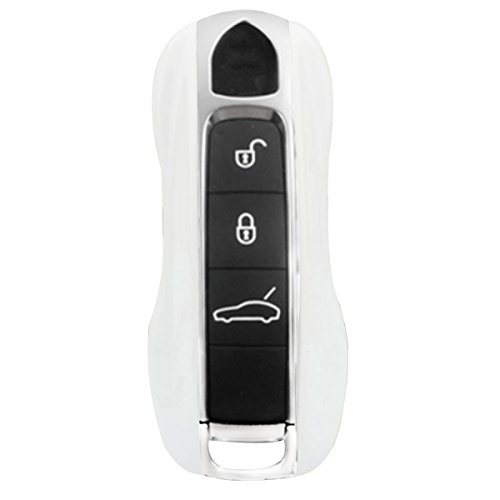 TOMALL Replacement Key Cover Shell for 2017 2018 Cayenne Panamera Key White