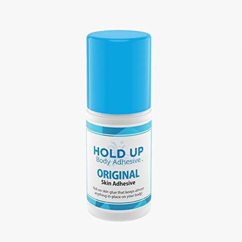 Hold Up Body Adhesive Original - Roll On Skin Adhesive for Compression Stockings, Socks, Clothing, Costume, Fashion, Dance - Hypoallergenic & Skin-Friendly Formula, Safe for Daily Use - 2 oz. Bottle