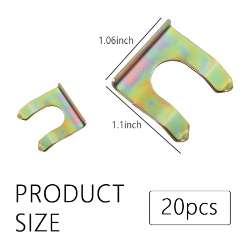Image of 20PCS Brake Line Clips with 360 Clamping Force Concentration - Metal U Shaped Brake Hose Clips Metal Brake Line Retainer Brake Cable Clip Fit for Car Truck SUV Motorcycle (20PCS)