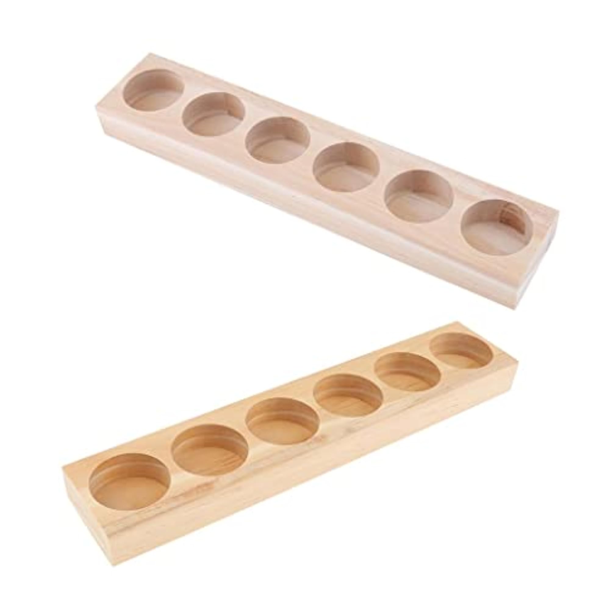 Wood Essential Oil Display Storage Organizer Rack, 2 Pieces