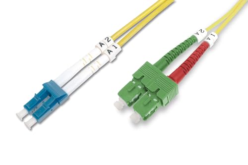 DIGITUS Câble à fibre optique OS2 – 3 m – SC (APC) vers LC (PC)