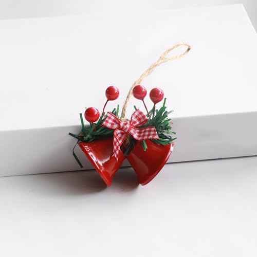 SM SunniMix Set of 2 Christmas Metal Bells for Door Decoration with