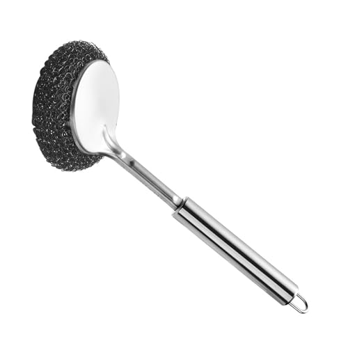 Lerpwige Esponjas de metal exfoliante de lana de acero inoxidable para limpiar cuencos, ollas, sartenes, parrilla, cepillo de limpieza de fregado