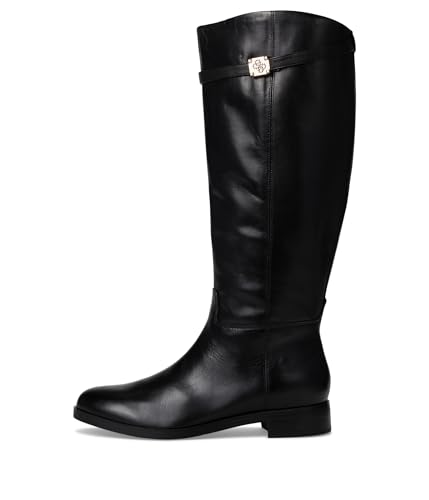 Guess Women's Zoro Wide Calf Boot, Black Leather 001, 7.5