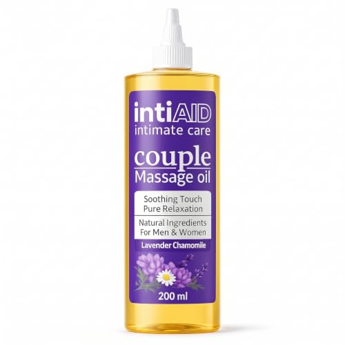 Image of Couples Massage Oil - Lavender & Chamomile Relaxing Body Massage Oil with Almond & Jojoba for Date Nights & Stress Relief | 200ml