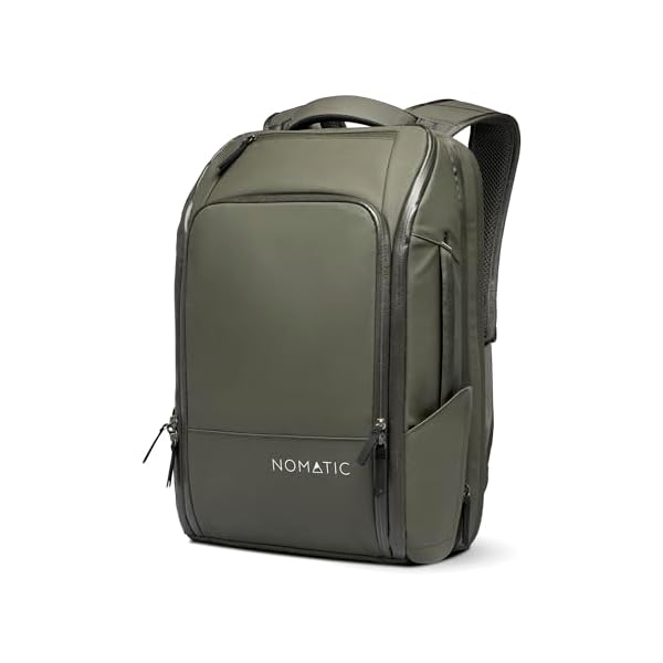 NOMATIC 14L Travel Pack - Mens Travel Backpack - Expandable to 21L - Water Resistant Daypack - TSA-Ready - Lightweight Business Traveling Backpack for Men - 15" Laptop Compartment