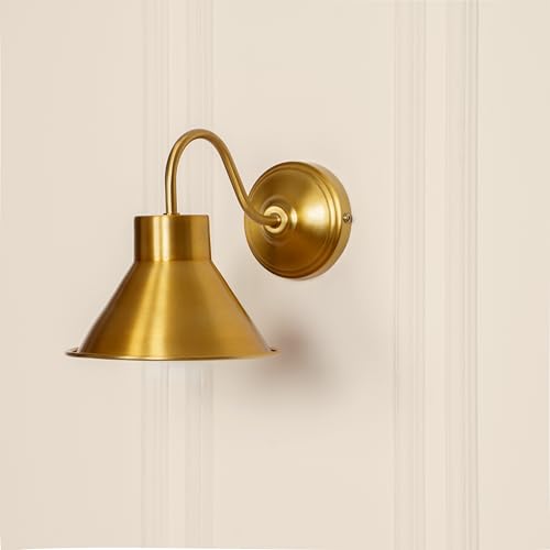 Image of Divine Trends Vintage Industrial Wall Lamp Antique Brass Finish for Bedside, Living Room, Restaurants, Cafes & Hotel - Wall Light Pack of 1 (Brass Antique)