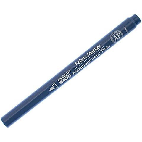 Uchida Permanent Fine Point Fabric Marker-Navy Cover
