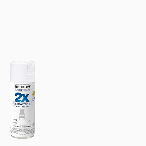 Image of Rust-Oleum Painter's Touch 2X Ultra Cover Spray Paint, Gloss White | Indoor and Outdoor Surfaces (Metal, Wood, Plastic), Fast Dry, Durable, Sprays from Any Angle, Comfort Tip, Oil Based