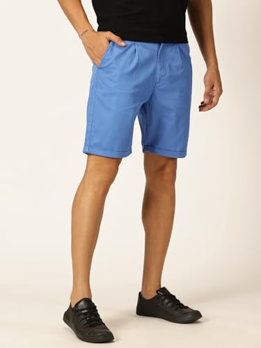 Image of Thomas Scott Men's | Solid | Mid Rise | Light Weight | 100% Cotton | Casual | Chino | Shorts for Men
