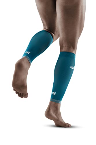 Image of CEP ultralight calf sleeves, petrol /light grey, men, III