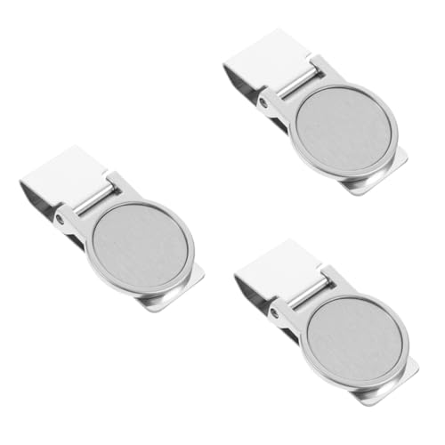 2 fermasoldi in acciaio in metallo pratici piccoli da ufficio in x3 pezzi 6.00X3.20X1.00CMx3pcs argento inox