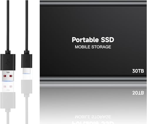 【即購入OK♥】外付けSSD30TB ポータブルUSB 3.1 Type-C対応 Amazon | 外付けSSD ポータブルSSD 新しいアップグレードされた