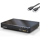 LONPOO HD DVD-Player HDMI Anschluss für Fernseher, Alle Regionen frei CD DVD Player, mit USB & MIC Ports, 1080p Upscaling, MultiROM (mit HDMI & AV Kabel)