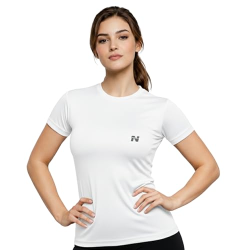 Image of NINQ Women's Athletic Compression Wear - Full Sleeve Workout & Training T-Shirt Designed for Gym, Running, Yoga, and Sports. Breathable, Stretchable