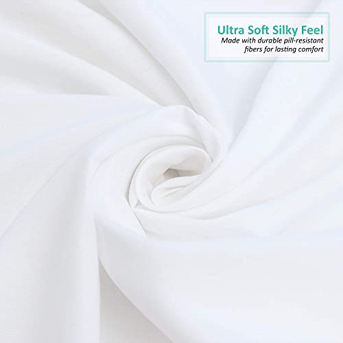 Nestl Fitted Sheets - 90 Gsm Queen - White (King) #TOP6