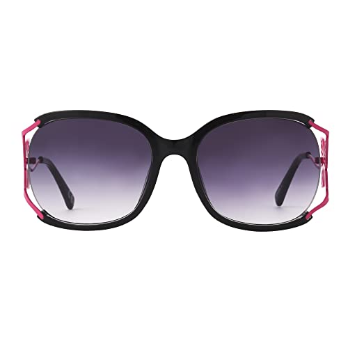 Betsey Johnson Women's Rainbows & Butterflies Sunglasses Butterfly, Crystal with Glitter, 57mm by Betsey Johnson - Image 2