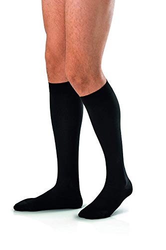 Image of Jobst Men's 30-40 mmHg Closed Toe Knee High Support Socks Black Medium Tall
