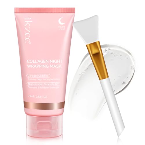 Mascarilla de Colágeno, Mascarilla Facial de Colágeno Para Envolver Durante la Noche, Collagen Overnight Wrapping Peel Off Facial Mask, Mascarilla de Noche de Colágeno 75ml (75ml)