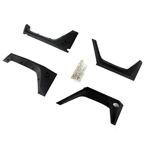 LCX Racing 1/10 RC Crawler Auto Nylon Schmutzfänger Fender Flare für Axial SCX10 II Wranger Body (4 Stück), Upgrades Parts Zubehör