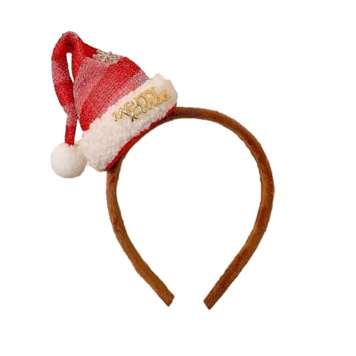 Weihnachtsmützen-Stirnband | Weihnachtsmann-Haarband für Frauen und...