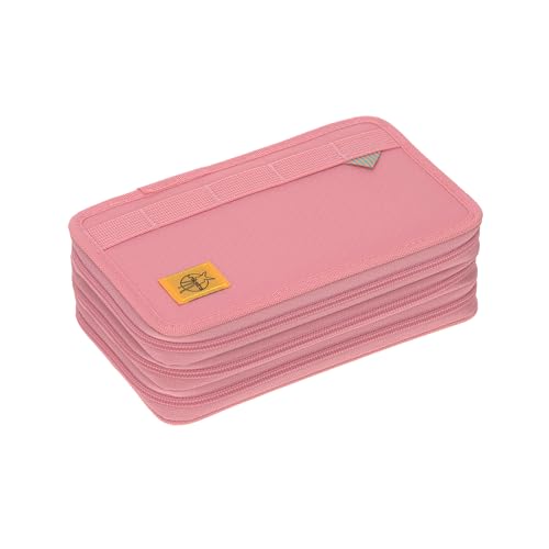 LÄSSIG Federmäppchen befüllt 20-teilig/School Triple Pencil Case Unique Pink