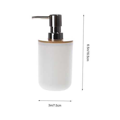 Conjunto de accesorios para baño PRETYZOOM con vaso blanco de PP portátil para cepillo de dientes 3